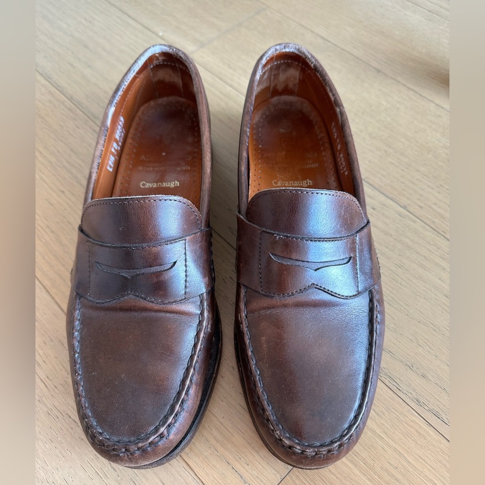 Allen Edmonds Brown Leather Penny Loafers Cavanaugh Style